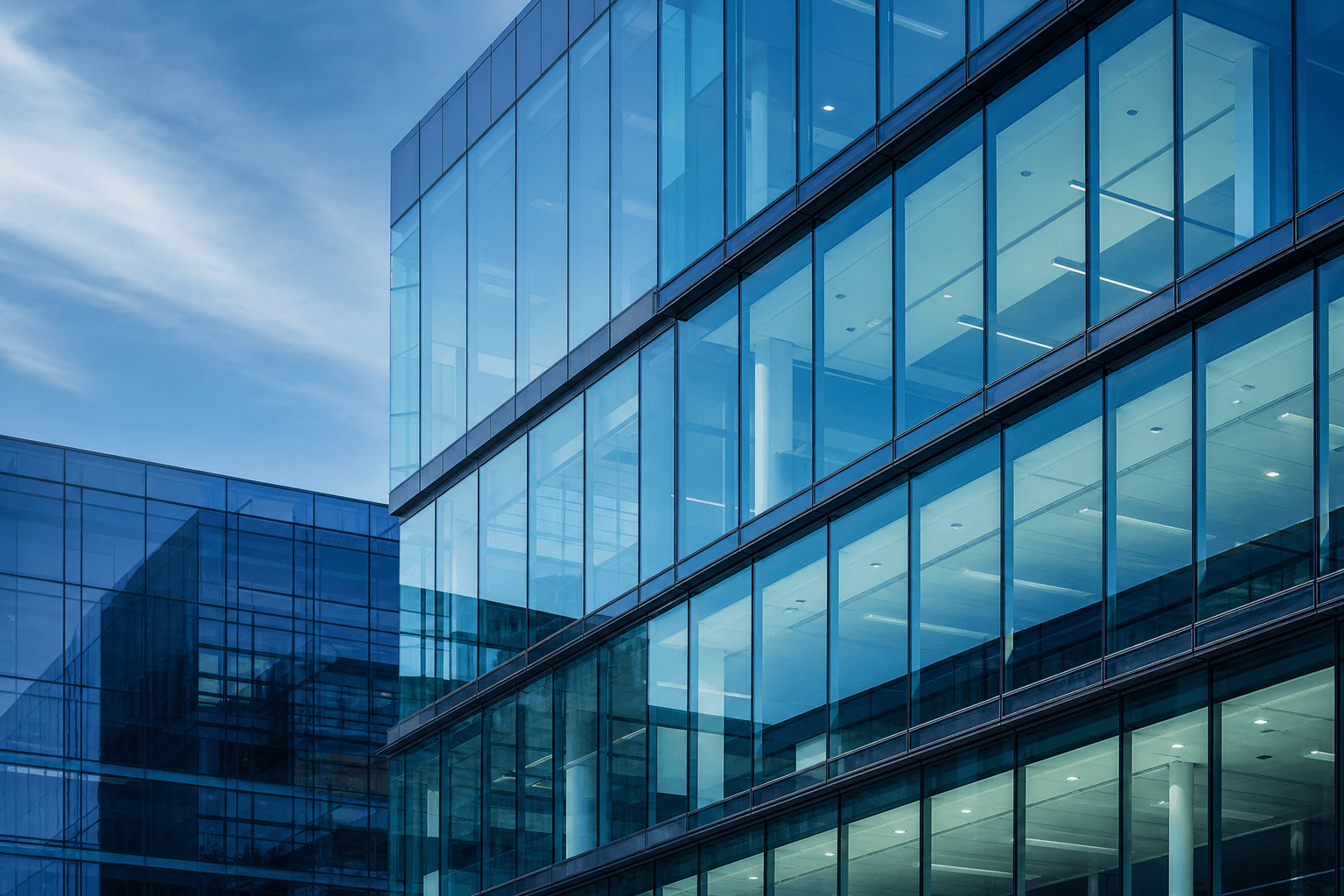 Contemporary glass office architecture